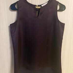 Calvin Klein Plum Sleeveless Satin Blouse – S